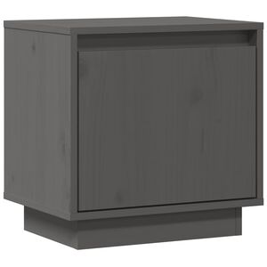 vidaXL Bedside Cabinet Grey 40x30x40 cm Solid Wood Pine