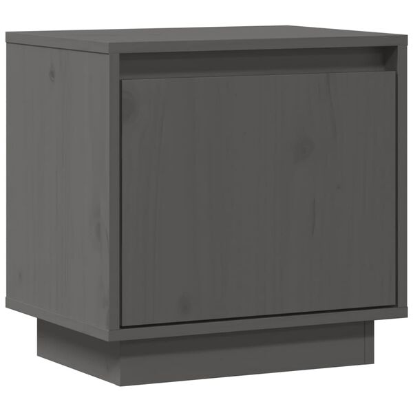 vidaXL Bedside Cabinet Grey 40x30x40 cm Solid Wood Pine