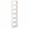 vidaXL Book Cabinet/Room Divider White 40x30x199 cm Solid Wood Pine