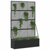 vidaXL Garden Planter Black 105 x 30 x 170 cm Metal