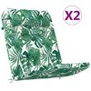 vidaXL Chair Cushions Leaf 2 pcs Leaf Pattern 58 x 77 x 4.5 cm