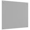 vidaXL Kitchen Backsplash 2 pcs Light Grey 70 x 60 cm Tempered Glass