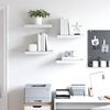 vidaXL Floating Wall Shelves 4 pcs Oak and White 40x23x3.8 cm MDF