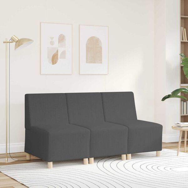 vidaXL Modular Sofa Unit Armless Dark Grey 55 x 74 x 82 cm