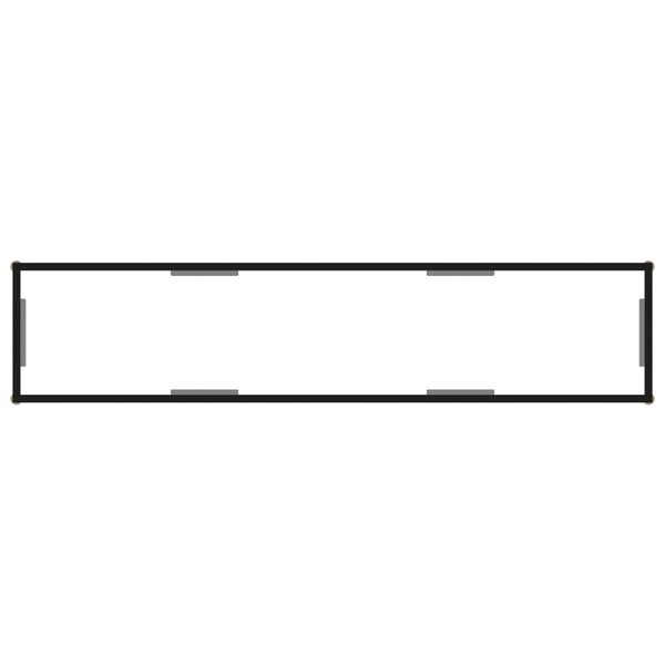 vidaXL Console Table Transparent 160x35x75 cm Tempered Glass
