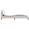 vidaXL Bed Frame with LED without Mattress "Hvar" White 80x200 cm