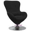 vidaXL Egg Chair Black 63 x 73 x 90 cm Velvet