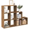 vidaXL Room Divider Bookcase 3-Tier Artisan Oak 137,5x29x103,5 cm Engineered Wood