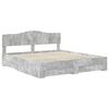 vidaXL Bed Frame Concrete Grey 200 x 200 cm Engineered Wood