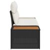 vidaXL Garden Sofa Black 184 x 62 x 85cm Poly Rattan