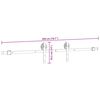 vidaXL Sliding Door Hardware Kit 200 cm Steel Black