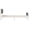vidaXL Bed frame White and light grey 90 x 200 cm Solid pine wood