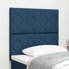 vidaXL Headboard with LED Strip Lights Adjustable Blue 100 cm Fabric