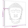 vidaXL Garden Wall Decoration 55x55 cm Corten Steel Buddha Head Design