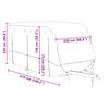 vidaXL Caravan Cover Grey 610x250x220 cm Non-woven Fabric