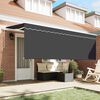 vidaXL Retractable Awning Retractable Manual Anthracite 350 x 200 cm