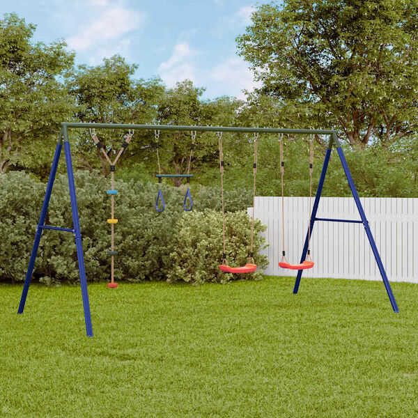 vidaXL Outdoor Swing Set with Swings. Trapeze. Disc Swing