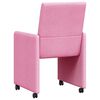 vidaXL Dining Chairs with Wheels 2 pcs Pink 57 x 66 x 94 cm Fabric