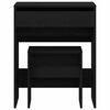 vidaXL Dressing Table Black oak 60 x 40 x 75 cm Engineered wood