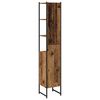 vidaXL Bathroom Cabinet Old wood 33 x 33 x 185.5 cm Engineered Wood