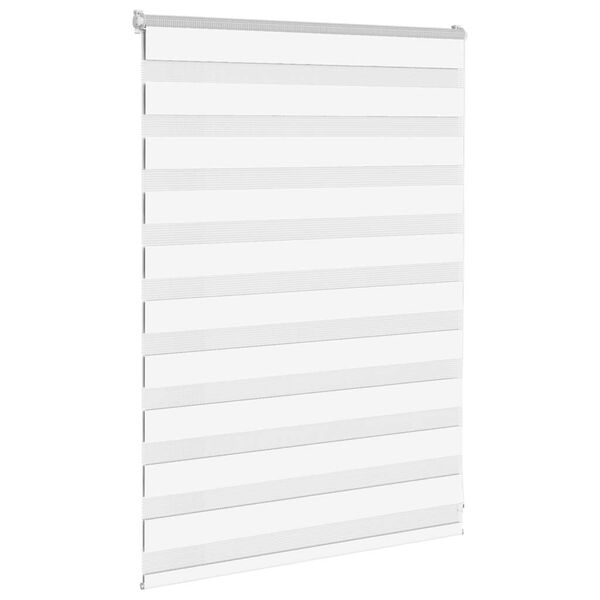 vidaXL Zebra Blind White 100x100 cm Fabric Width 95.9 cm Polyester
