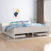 vidaXL Bed Frame without Mattress White Solid Wood Pine 200x200 cm