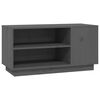 vidaXL TV Cabinet Grey 80x35x40.5 cm Solid Wood Pine