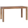 vidaXL Dining Table Solid Teak Wood with Natural Finish 140x70x76 cm