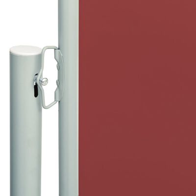 vidaXL Patio Retractable Side Awning 220x600 cm Red