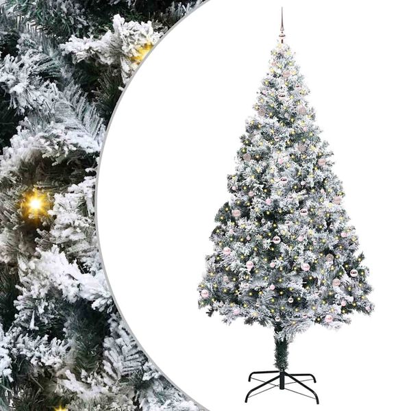 vidaXL Christmas Tree with 300 LEDs with Stand Green 300 cm PVC