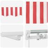 vidaXL Retractable Awning Red and White 300 x 250 cm Fabric and Steel