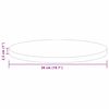 vidaXL Table Top Light Brown &Oslash; 50 x 2.5 cm Solid Oak Wood