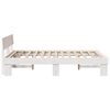 vidaXL Bed Frame with Headboard White 160 x 200 cm Solid Pine Wood