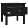 vidaXL Side Table Black 50x50x49 cm Solid Wood Pine