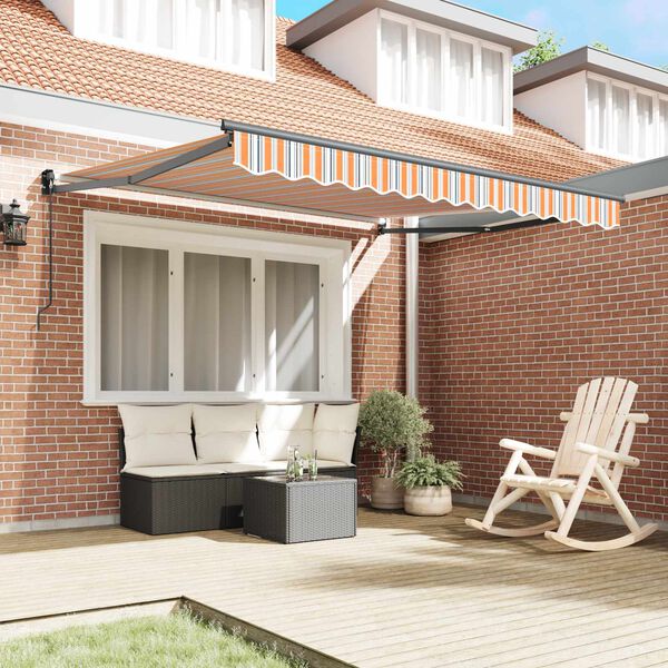 vidaXL Awning Retractable Multicolour 300 x 250 x 165 cm Polyester