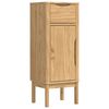 vidaXL Bathroom Cabinet with Drawer FLORO Wax Brown 35 x 30 x 90 cm