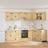 vidaXL Cabinet with Drawer SKI 10 pcs Honey Brown Solid Pine Wood