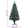 vidaXL Artificial Christmas Tree with 300 LEDs with Stand Green 180 cm
