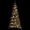 vidaXL Christmas Tree with 50 LEDs Natural 120 cm Solid Ash wood