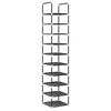 vidaXL Shoe Rack 10-Tier Black 33x33x174 cm Non-woven Fabric