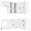 vidaXL Kitchen Unit KALMAR 8 pcs High Gloss White Engineered Wood