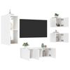 vidaXL 5 Piece TV Wall Units with LED White Engineered Wood
