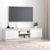 vidaXL TV Cabinet White 140x35x40 cm Solid Wood Pine