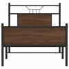 vidaXL Bed Frame without Mattress Brown Oak 90x200 cm Engineered Wood