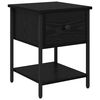 vidaXL Bedside Table 2 pcs Black Oak 34 x 35.5 x 45 cm Engineered Wood