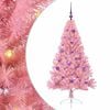 vidaXL Artificial Pre-lit Christmas Tree with 150 LEDs Pink 150 cm PVC