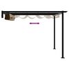 vidaXL Wall Mounted Gazebo Taupe Steel