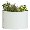 vidaXL Garden Planter White 30 x 30 x 20 cm Cold-rolled Steel