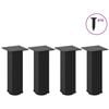 vidaXL Coffee Table Legs 4 pcs Black 42-44 cm Steel