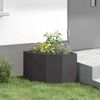 vidaXL Corner Planter Black 45 x 45 x 35 cm Steel